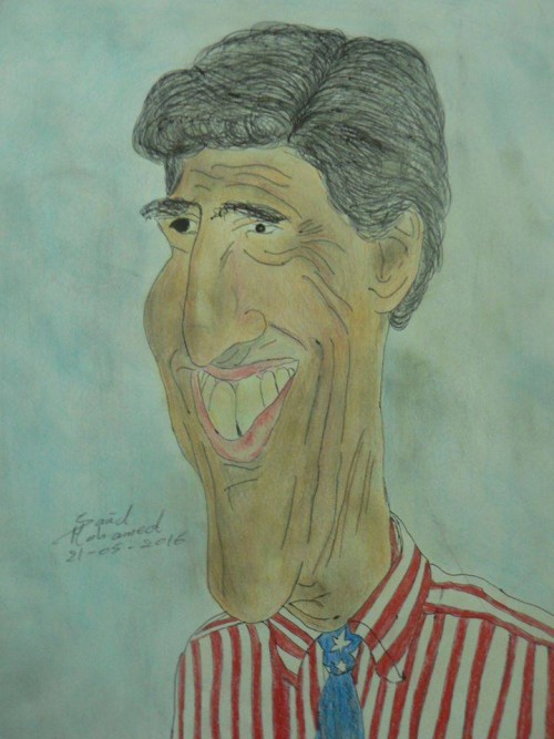 Caricature of John kerry
John Forbes Kerry (born December 11, 1943) is an American politician who served as the 68th United States Secretary of State from 2013 to 2017. A Democrat, he previously served Massachusetts in the United States Senate from 1985 to 2013. He was the Democratic nominee in the 2004 presidential election, losing to Republican incumbent George W. Bush.