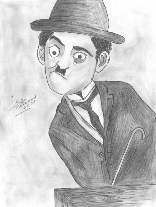 Caricature of Charlie Chaplin