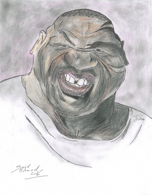 This is a caricature of Tyson