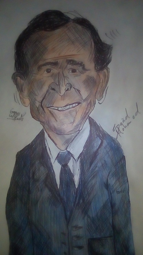 Caricature of George WBush